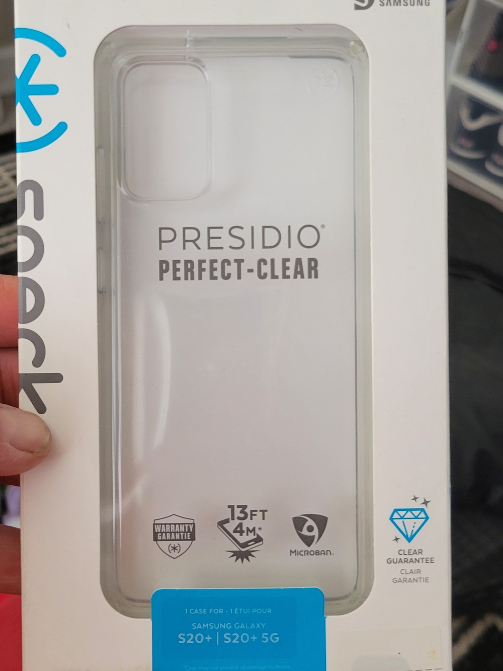 speck Presidio Perfect-Clear Case for Samsung Galaxy S20+ - Clear